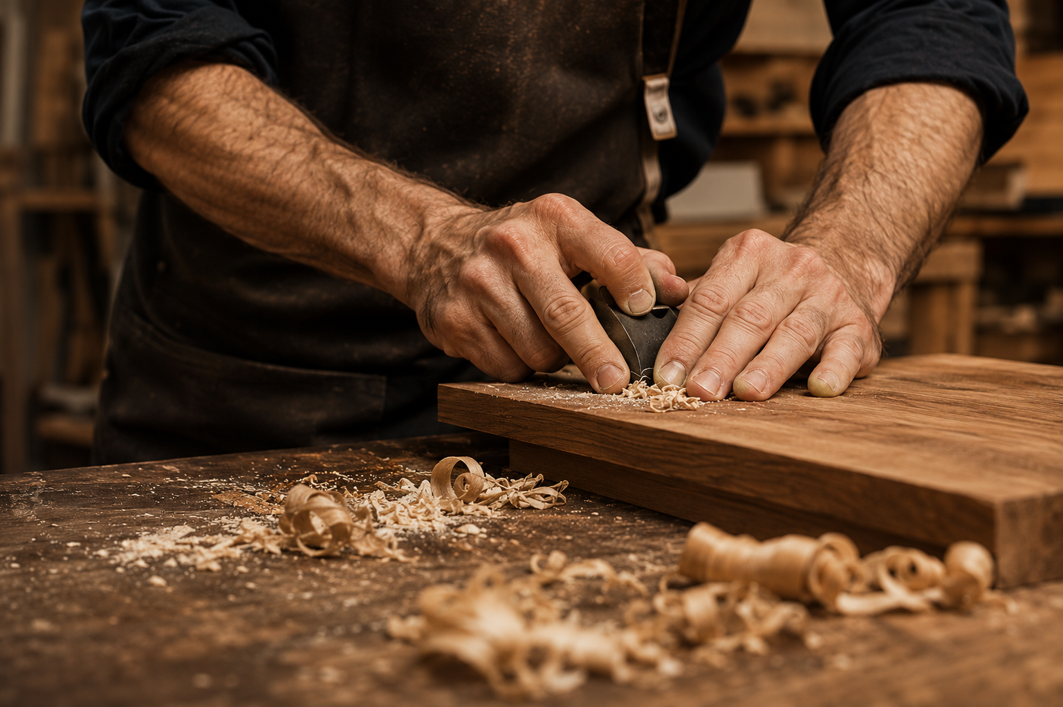 Artisan travaillant le bois